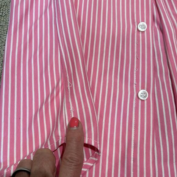 Ralph Lauren Long Sleeve Button Down Pink and White Stripes Shirt Men’s Size XXL - Picture 5 of 8